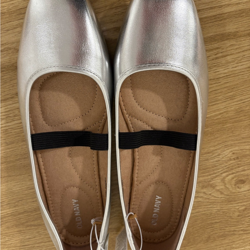 Mary Jane Women's Silver Flats